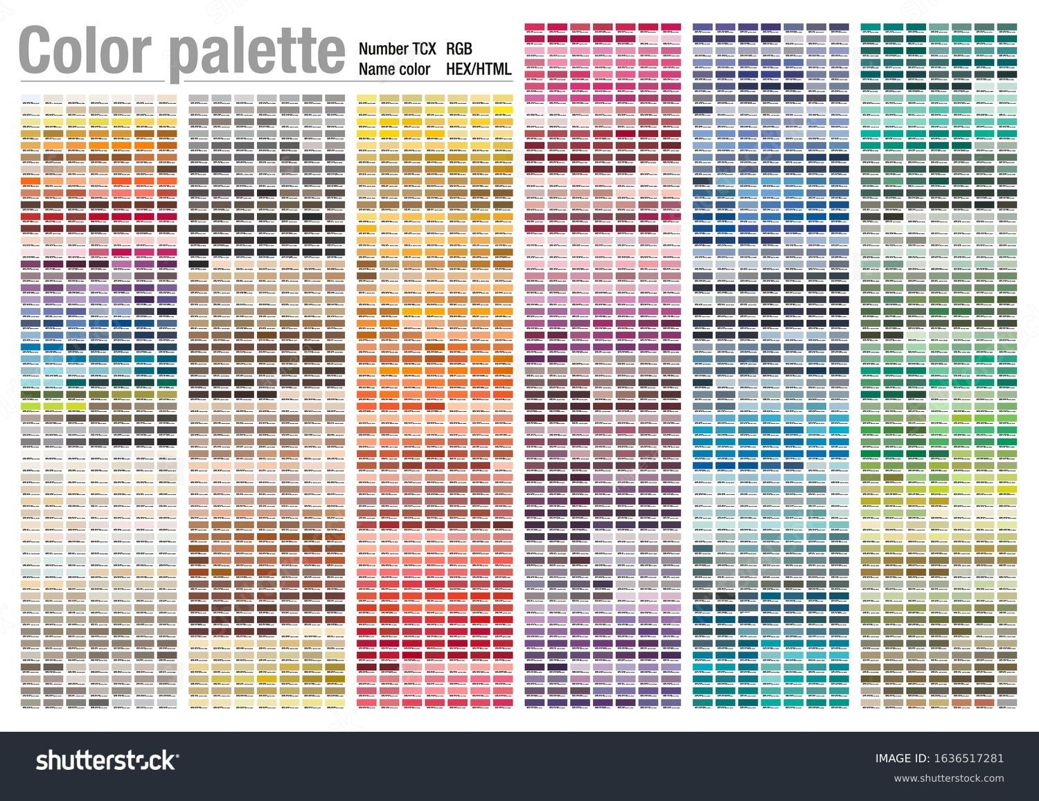 Hex Color Chart Printable