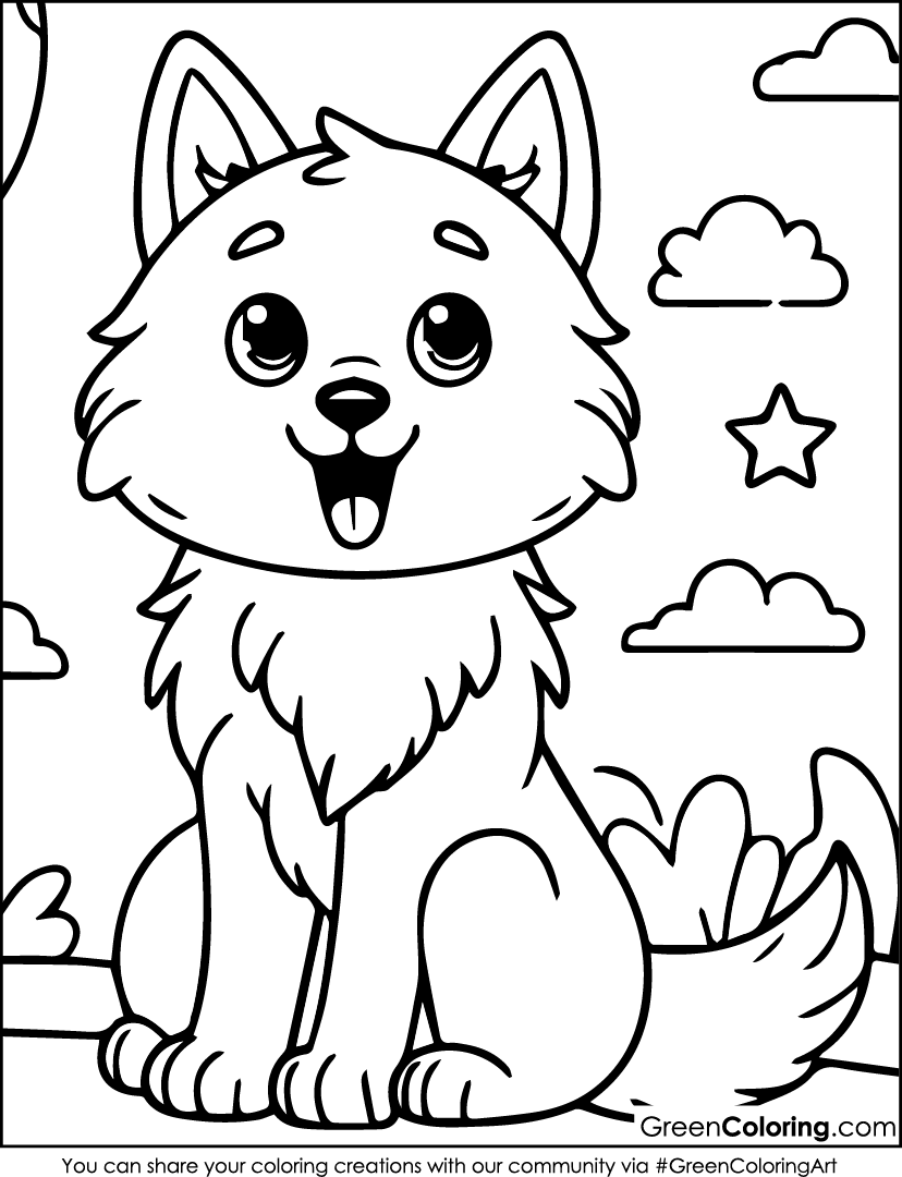 Wolf Coloring Pages Free Printable