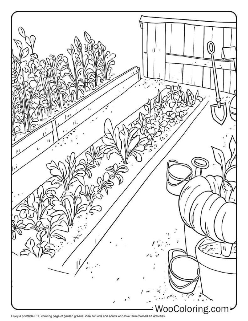 Vegetable Garden Coloring Pages Printable