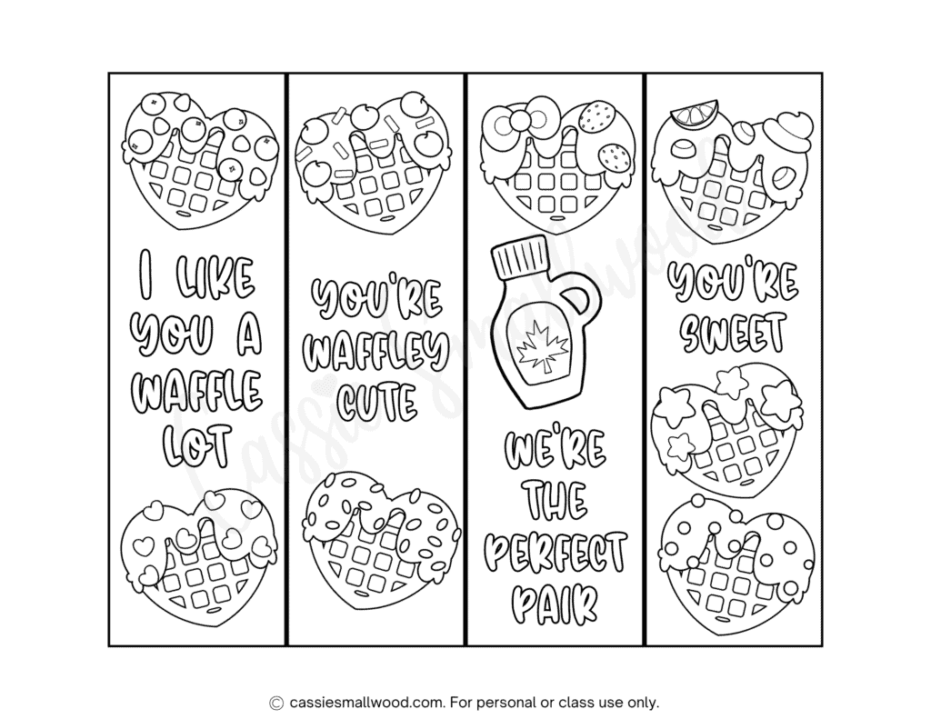 Free Printable Color Your Own Valentine Bookmarks