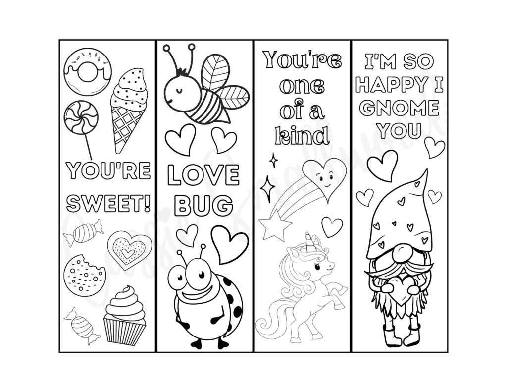 100 Ridiculously Cute Free Printable Valentine Bookmarks Cassie Smallwood