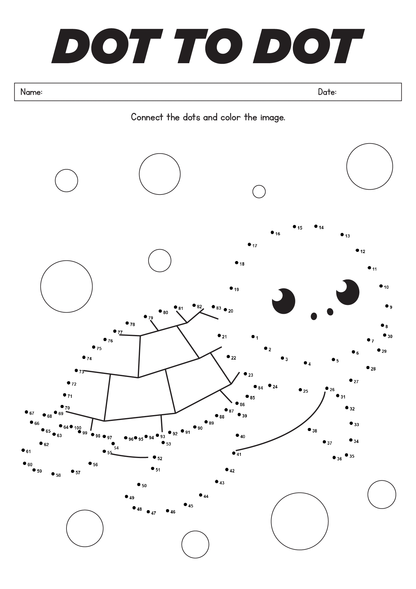Free Printable Dot To Dot Worksheets 1-100