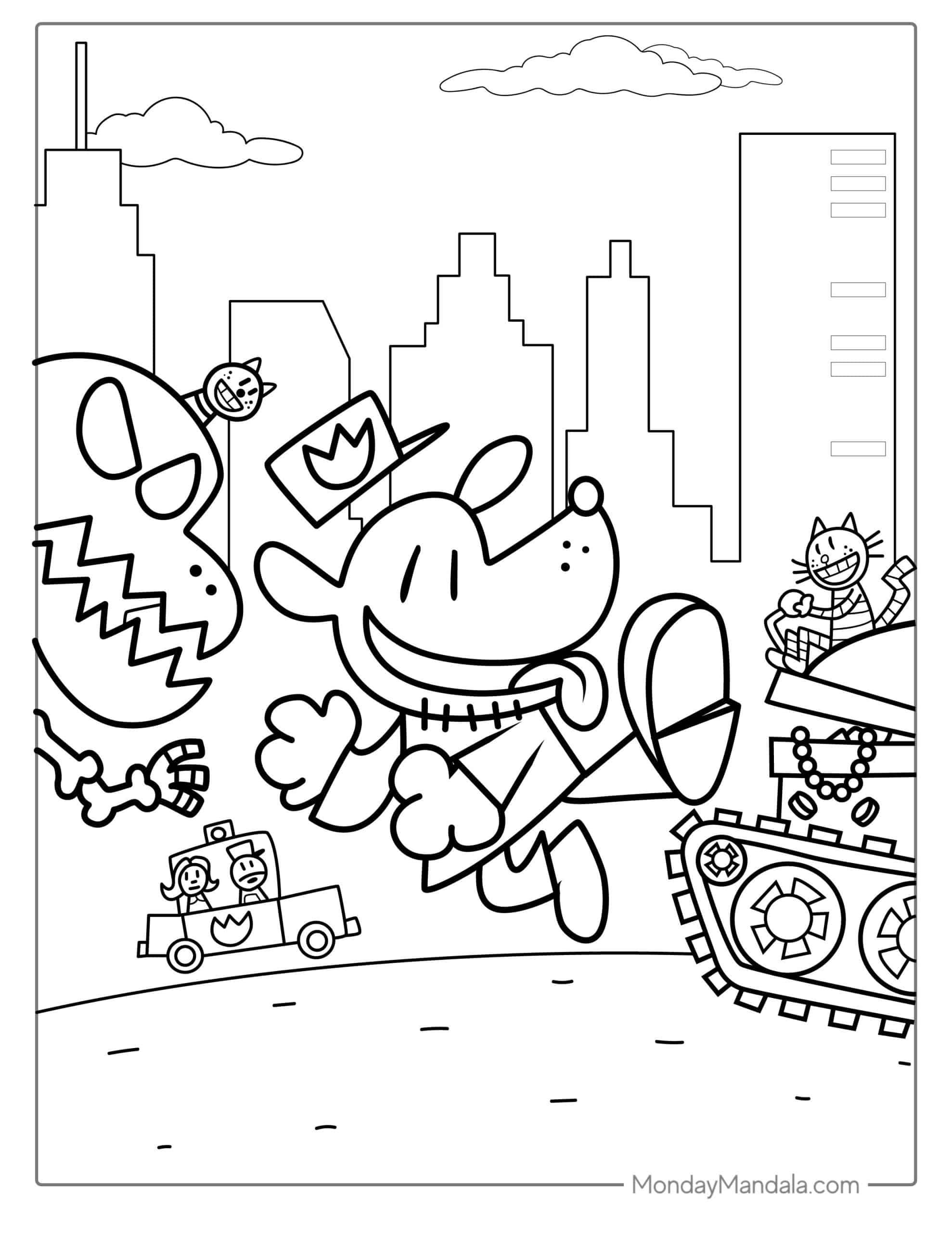 Dogman Coloring Pages Printable