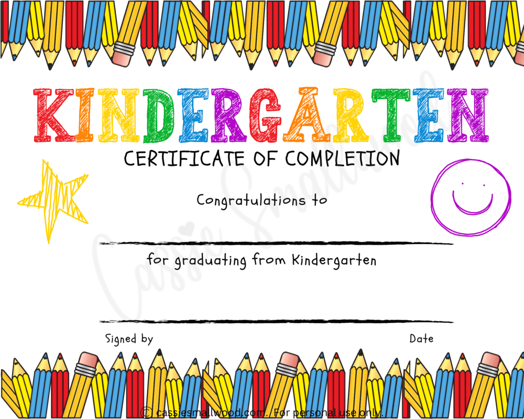 20 Preschool And Kindergarten Graduation Certificates FREE Worksheets Library
