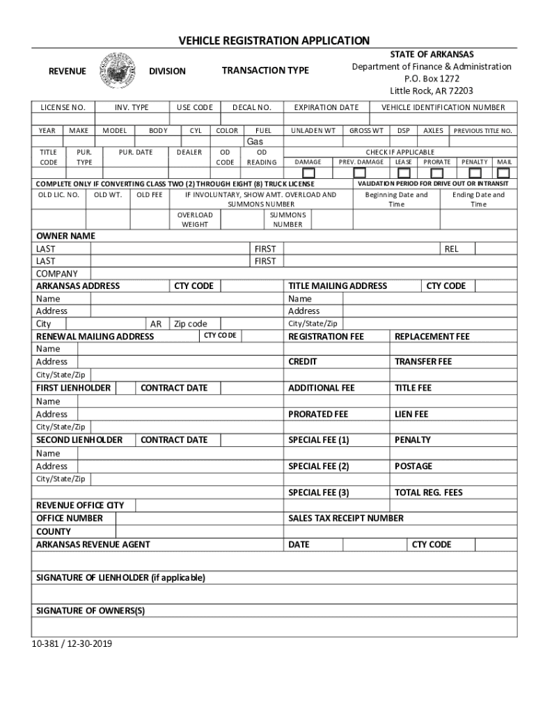 2019 2025 Form AR 10 381 Fill Online Printable Fillable Blank PdfFiller