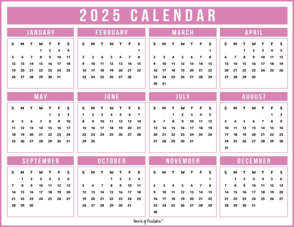 School 2025 Printable Pattern