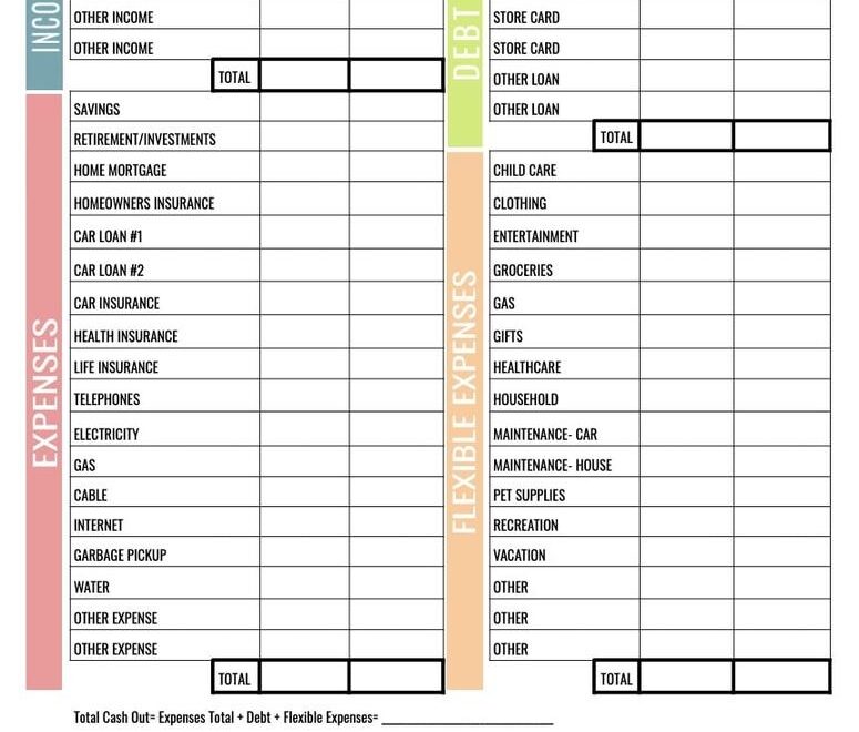 23 Budget Printables To Track Your Family s Expenses Develop Good Habits