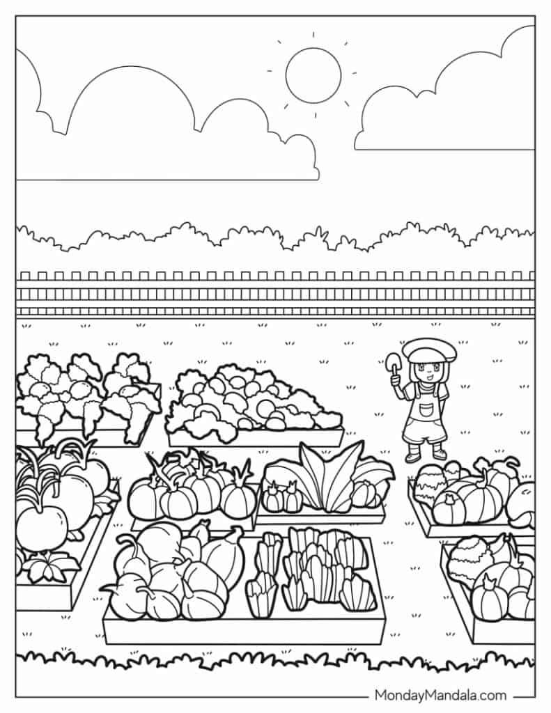 24 Garden Coloring Pages Free PDF Printables 
