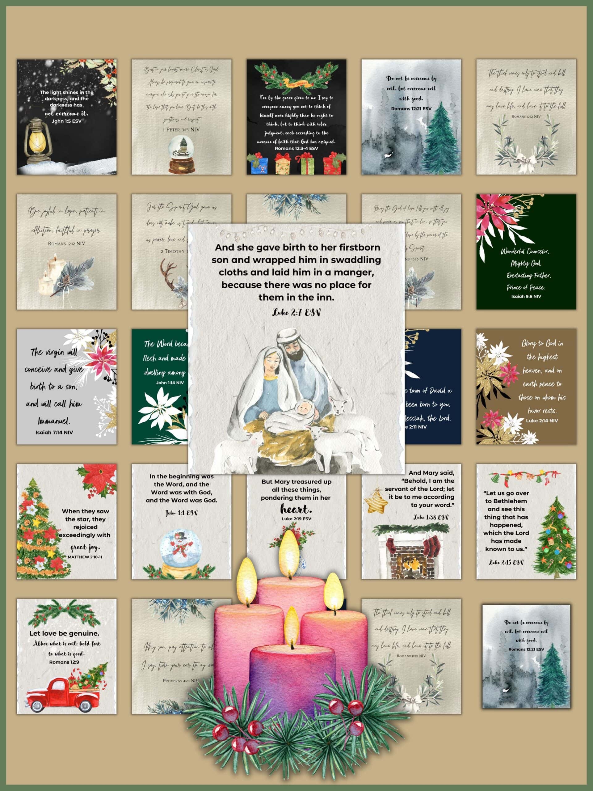 Advent Calendar Printable Verses