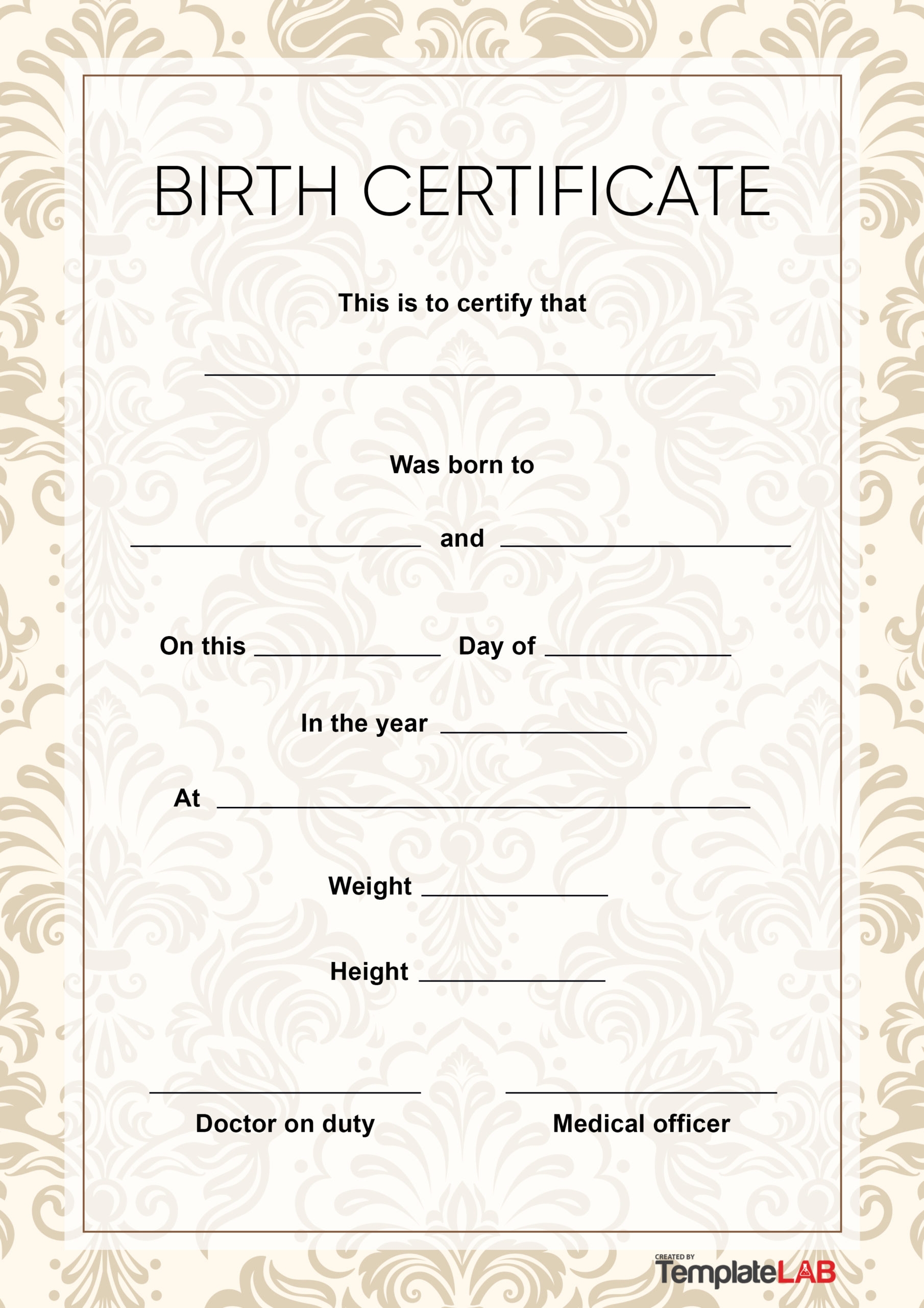 Printable Birth Certificates Free