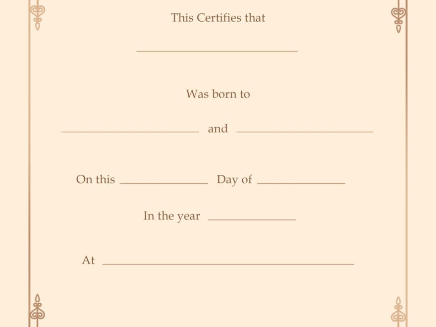 27 Birth Certificate Templates Word PPT PDF TemplateLab