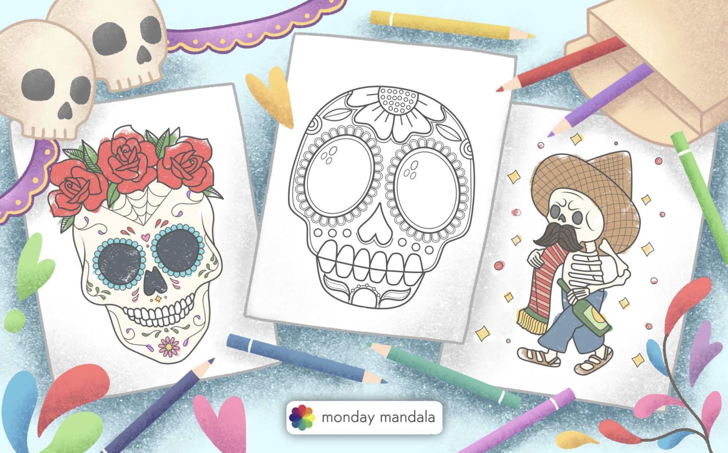 Free Printable Coloring Pages Of Sugar Skulls Free Printable Coloring Pages Of Sugar Skulls