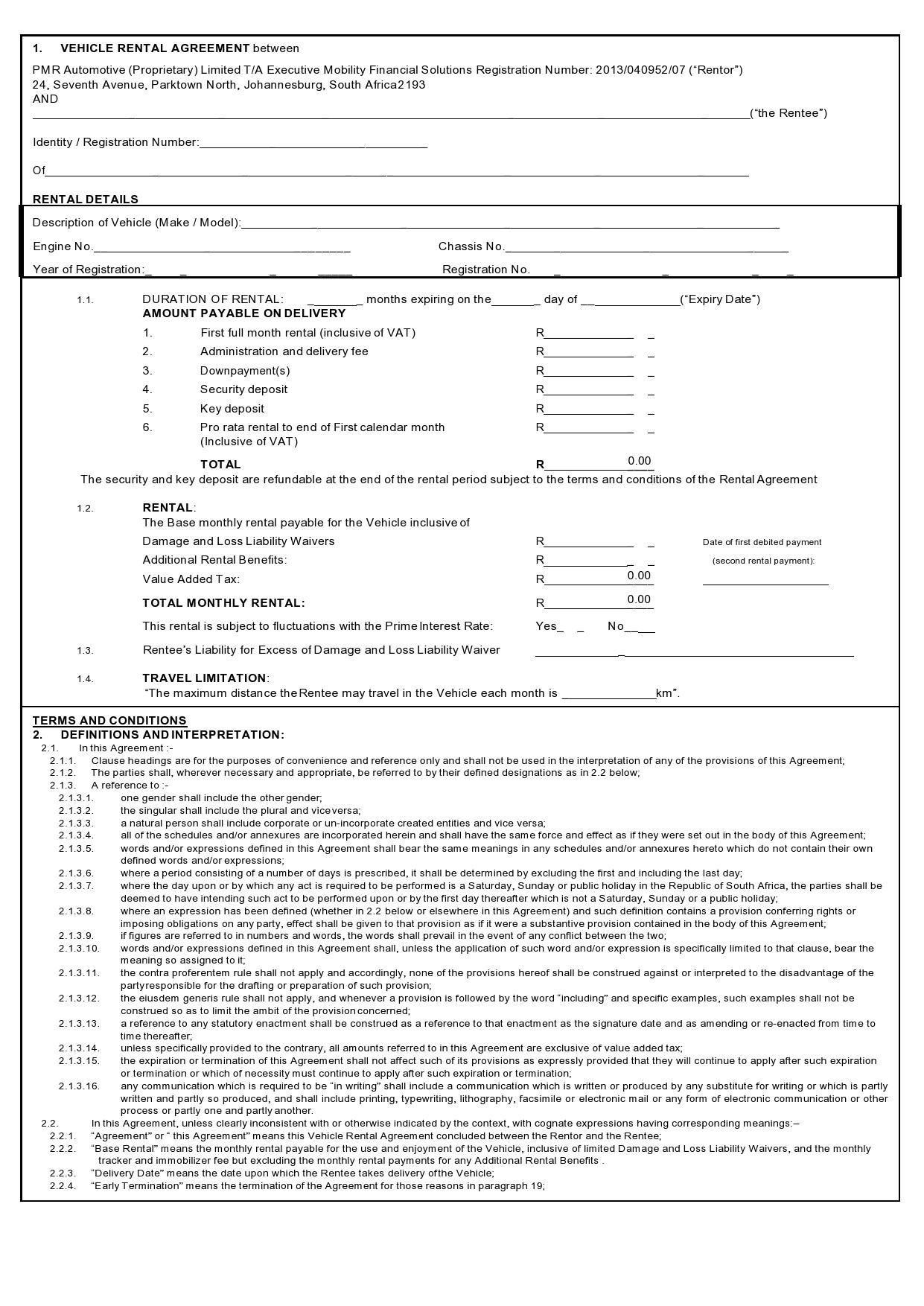 38 Free Car Rental Agreements Forms TemplateLab