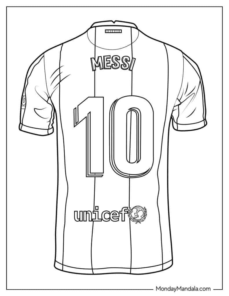 Free Printable Football Jersey Coloring Page
