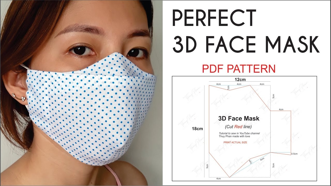Printable Face Mask Patterns With Filter Pocket