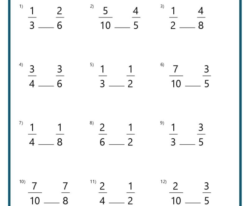 4th Grade Math Worksheets