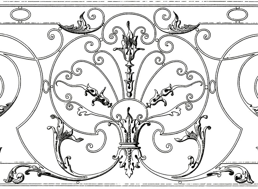 5 Ironwork Scroll Clipart The Graphics Fairy