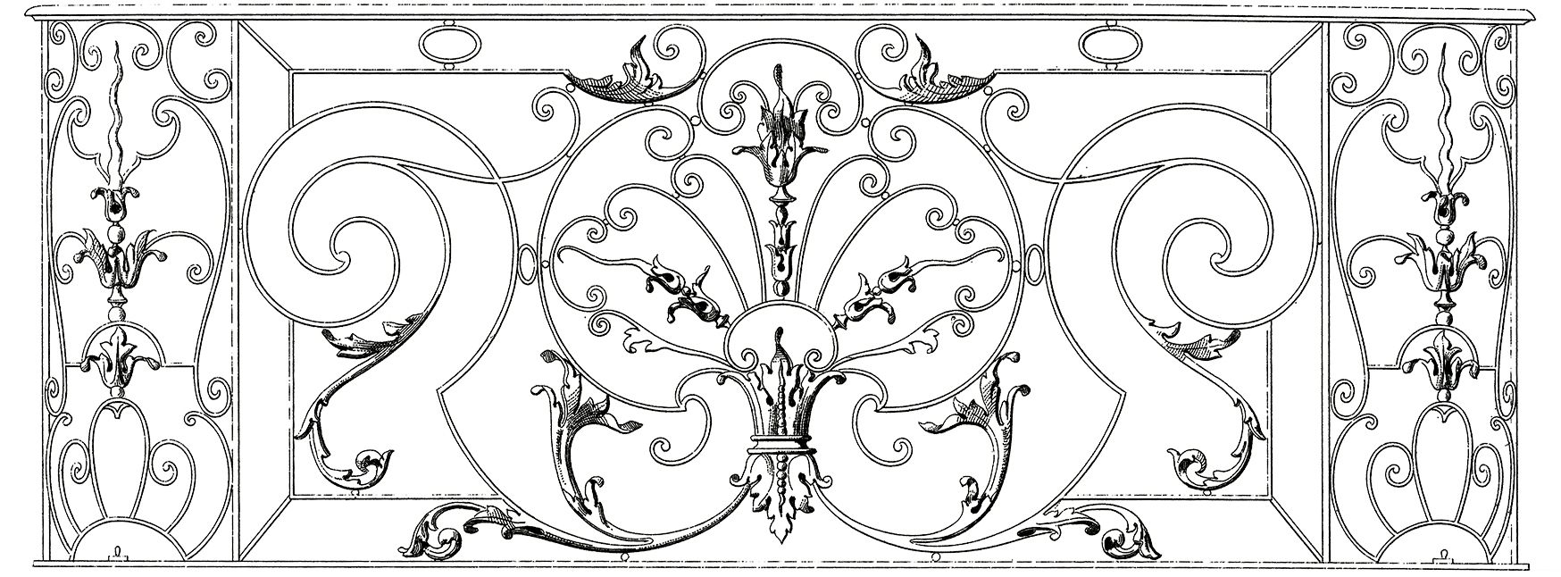 5 Ironwork Scroll Clipart The Graphics Fairy