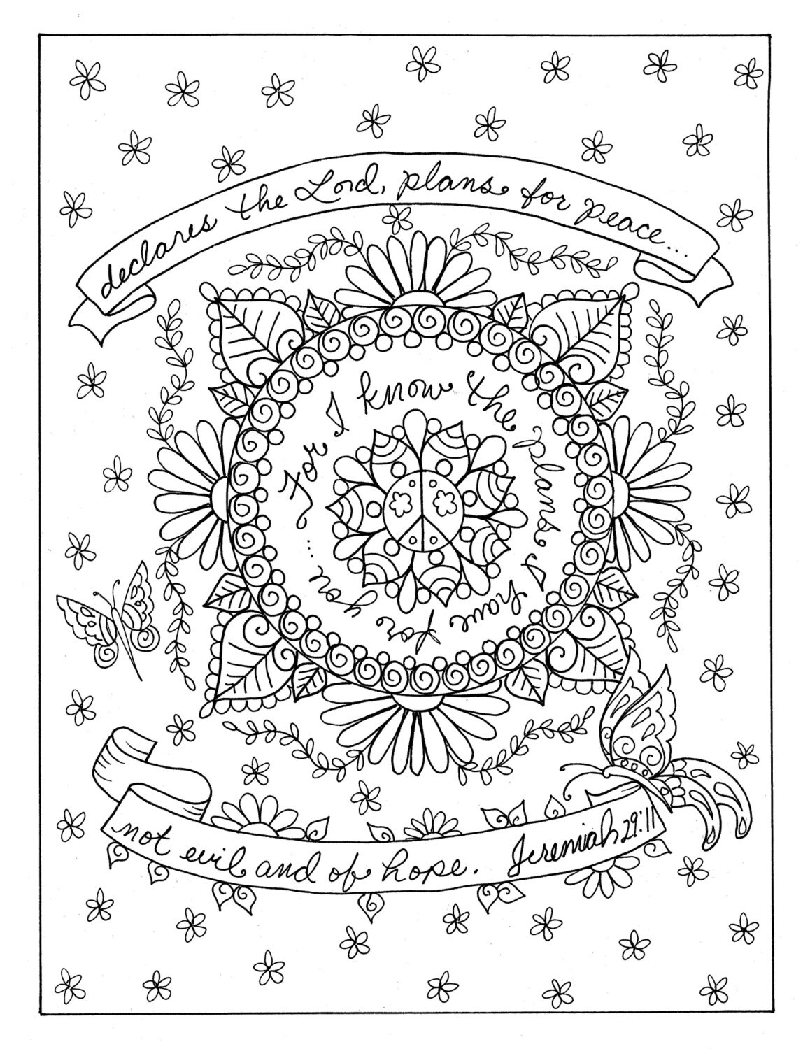 5 Pages Of Prayer Mandalas To Color Digital Instant Downloads Coloring Book digital digi christian bible scriptures church Easter Etsy