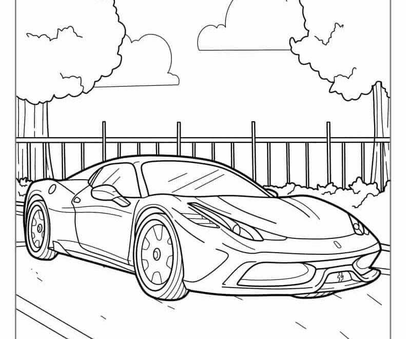52 Car Coloring Pages Free PDF Printables
