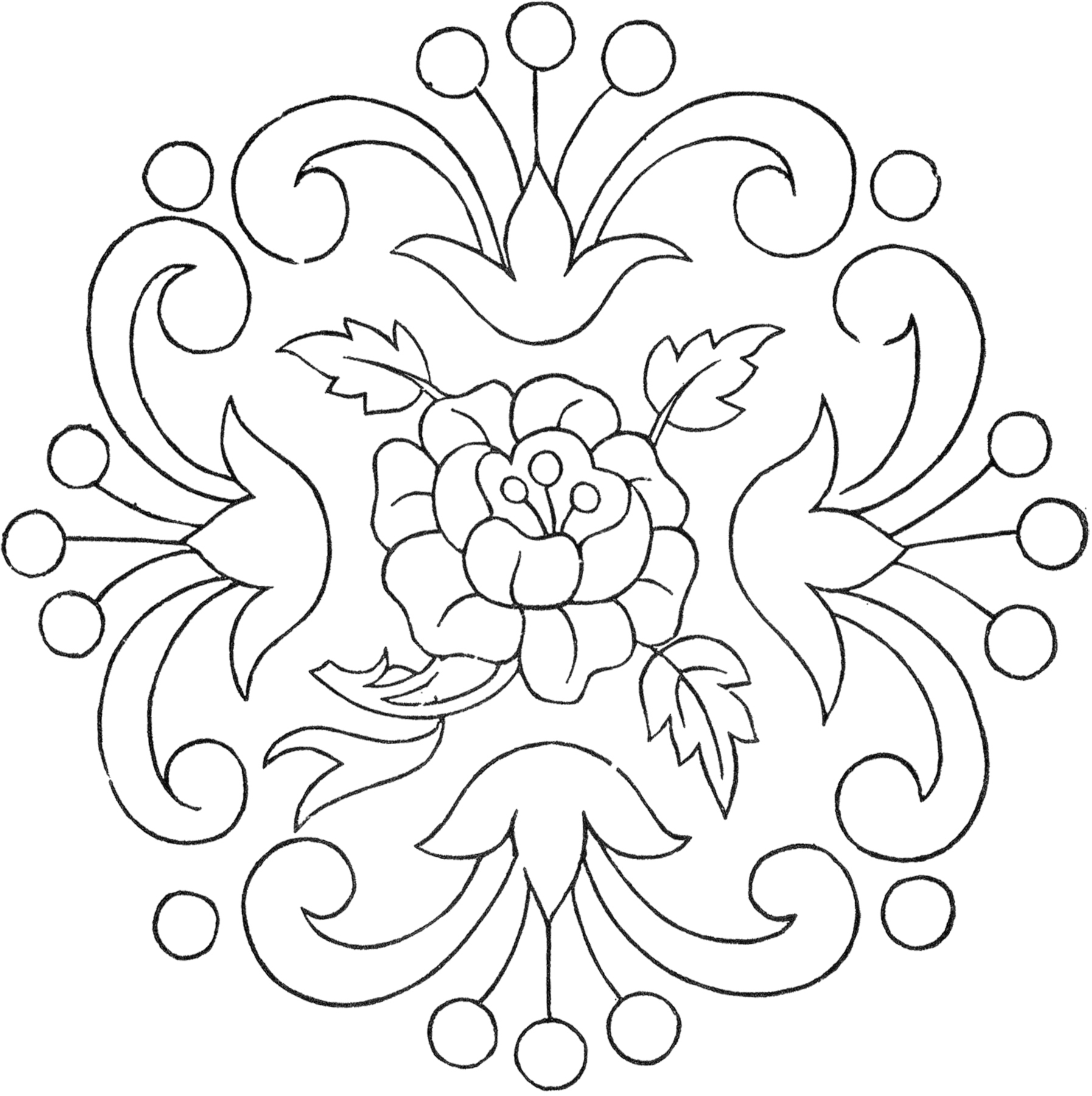 7 Printable Flower Embroidery Patterns The Graphics Fairy