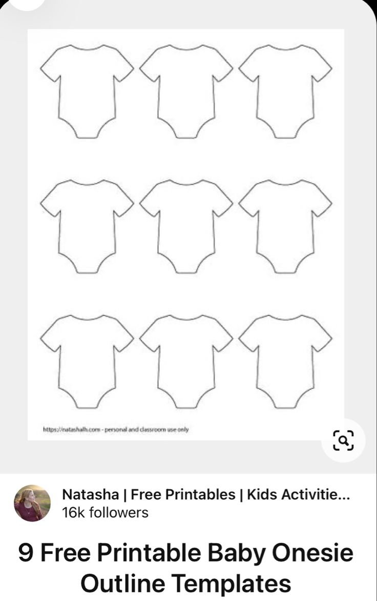 9 Free Printable Baby Onesie Outline Templates The Artisan Life