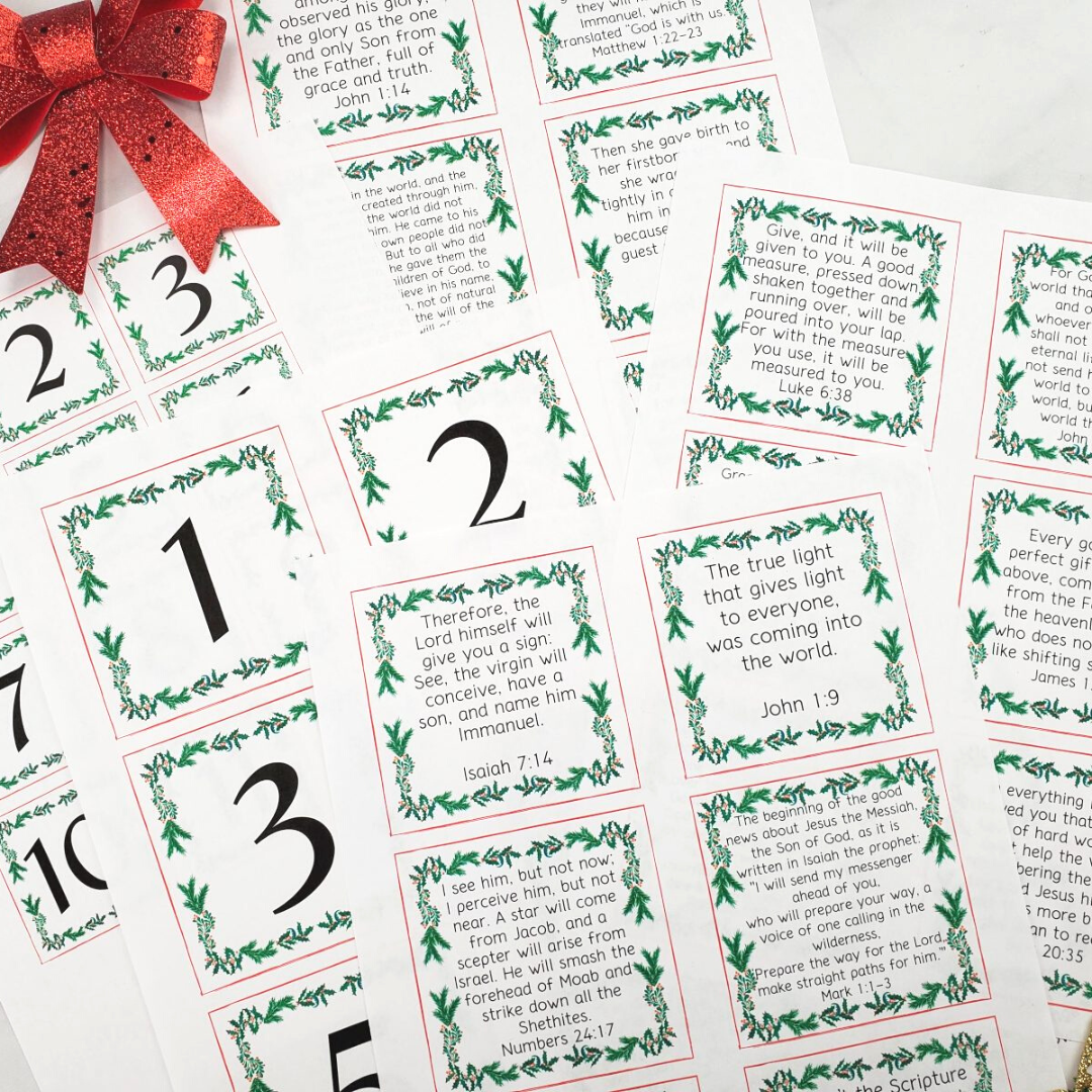 Advent Calendar Bible Verses FREE Printables Leap Of Faith Crafting