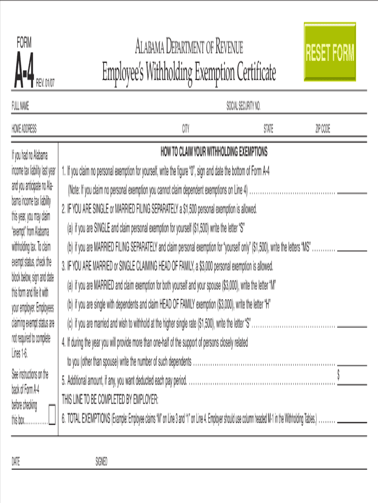 Alabama A4 Fill Out Sign Online DocHub