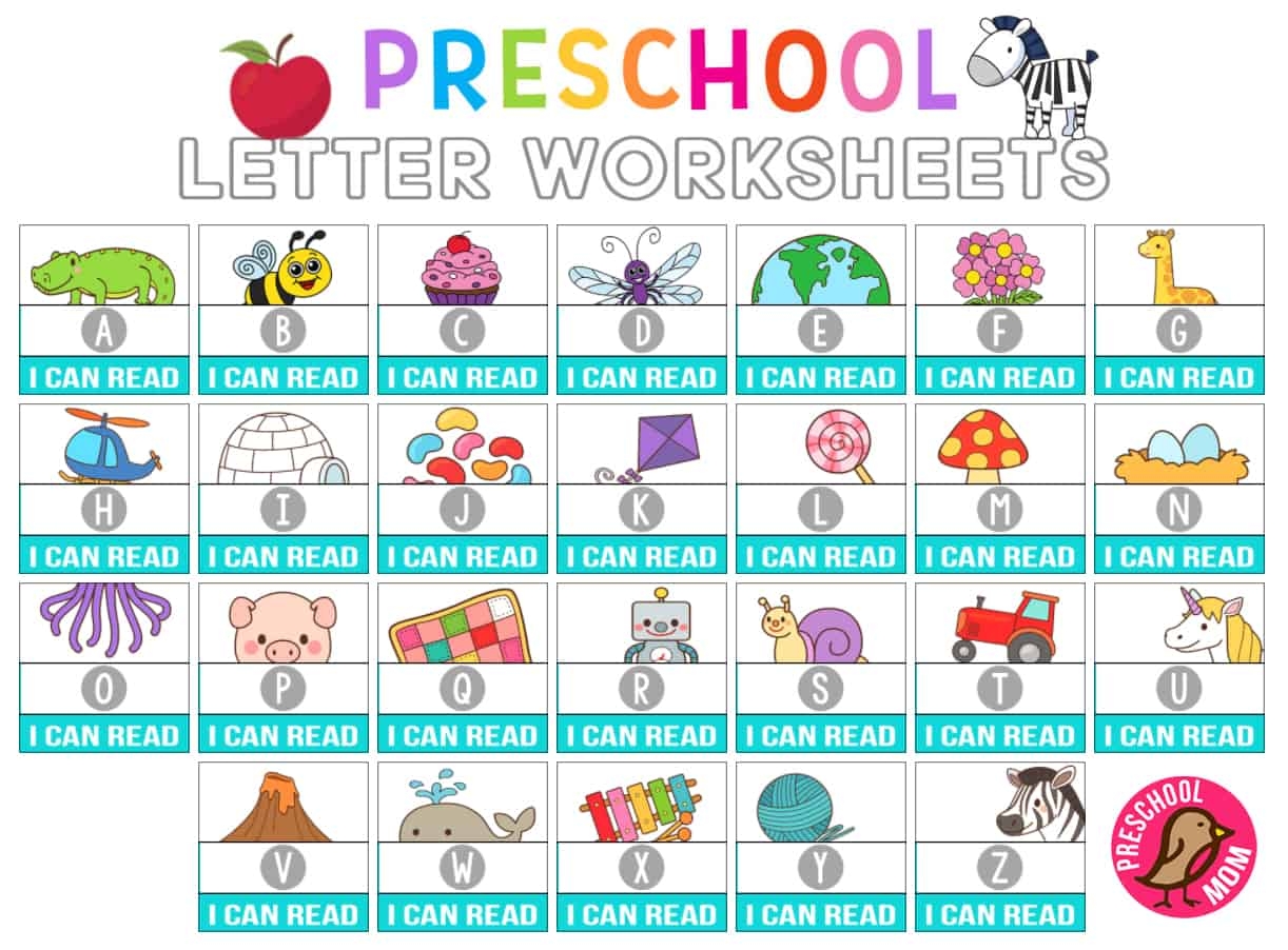 Kindergarten Printable Letter Worksheets