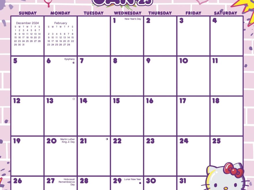 Amazon 2025 Hello Kitty Friends Spiral Wall Calendar 9798888281680 Trends International Books