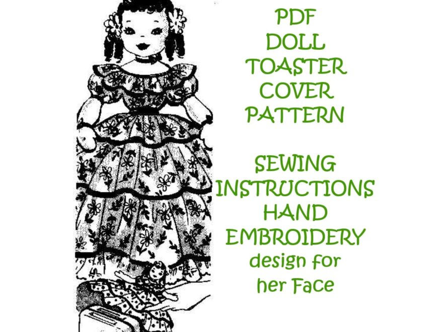 Appliance Cover PATTERN 957 Vintage Doll Toaster Cover Instant Digital PDF File Download Etsy
