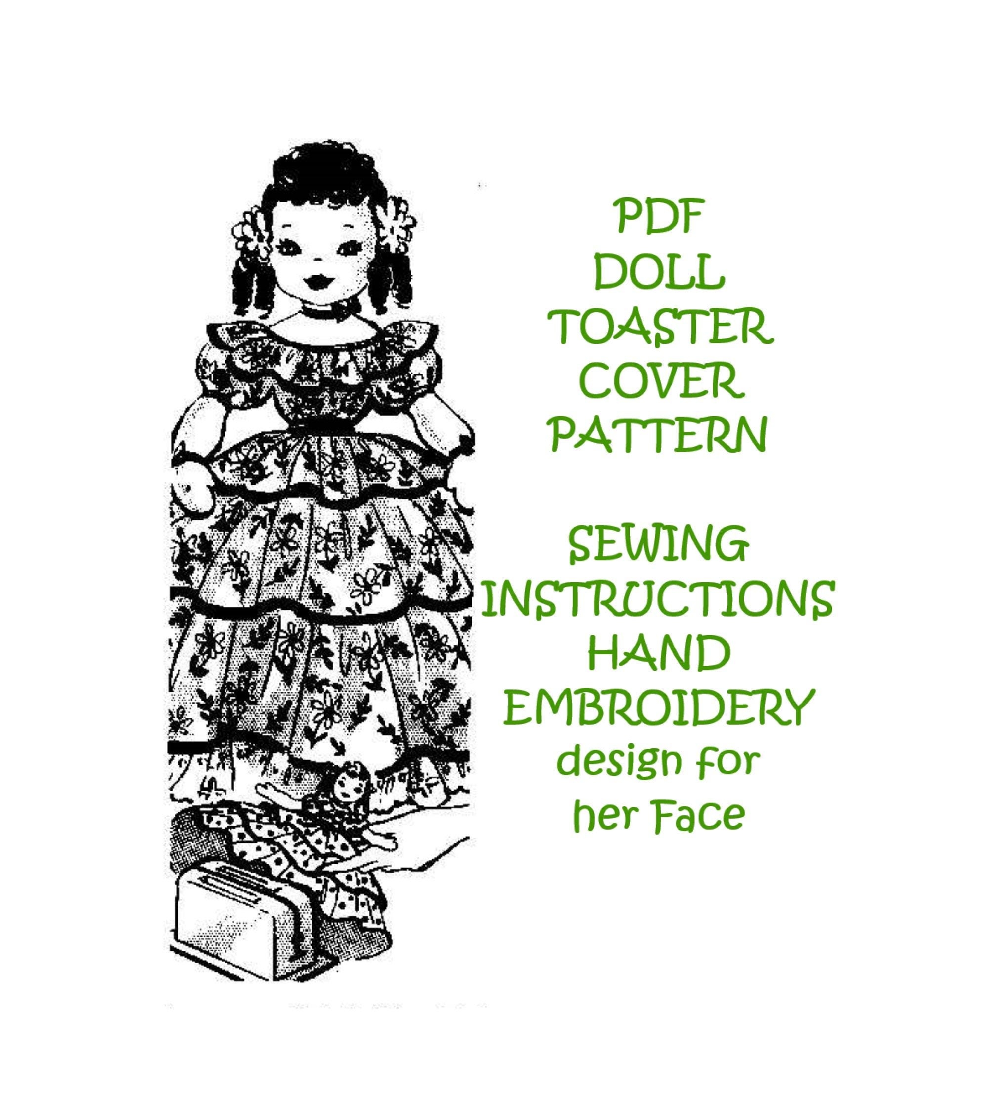 Appliance Cover PATTERN 957 Vintage Doll Toaster Cover Instant Digital PDF File Download Etsy