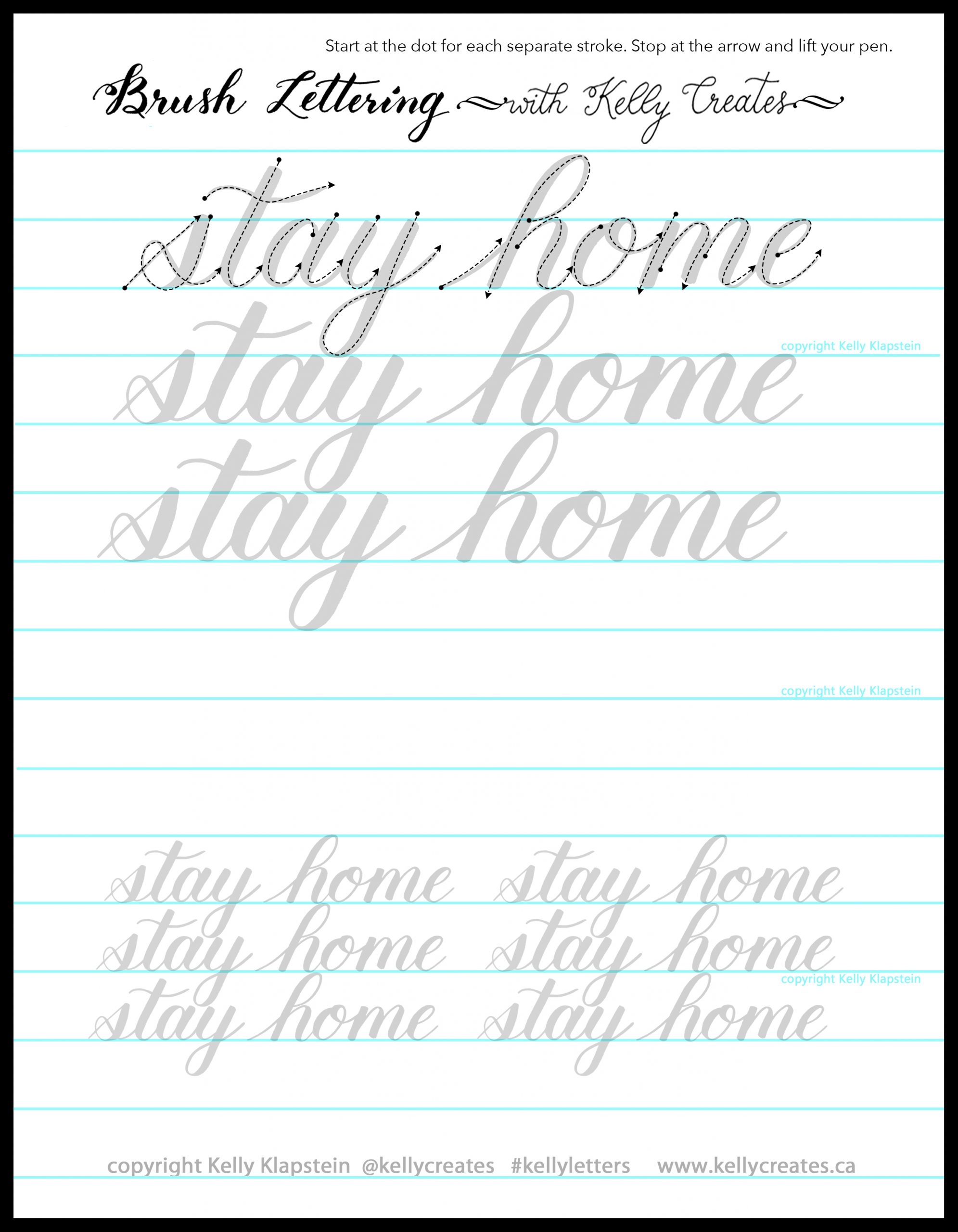 Calligraphy Tracing Worksheets Printable