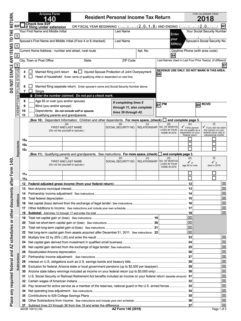 Arizona State Tax Fill Out Sign Online DocHub