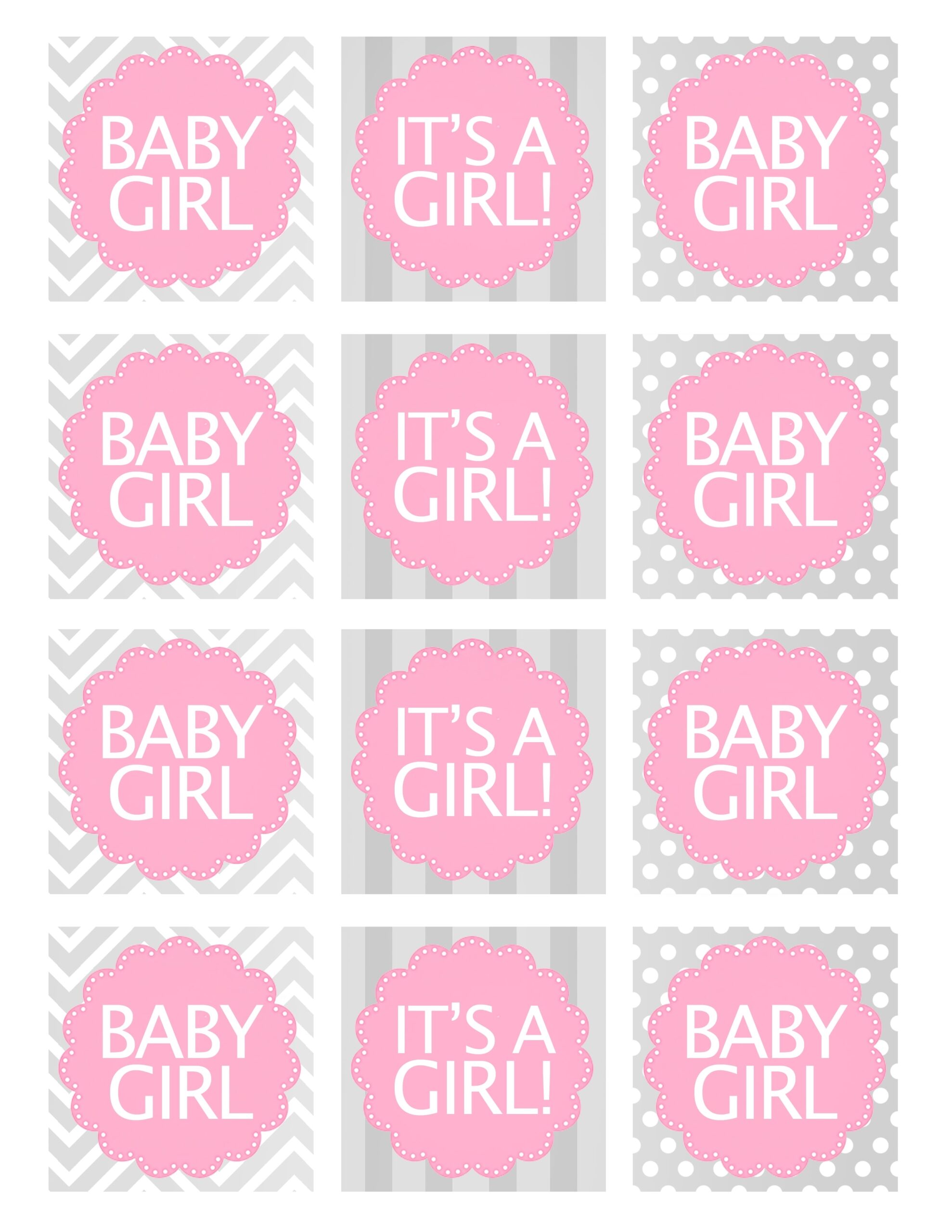 Baby Shower Cupcake Toppers Free Printables