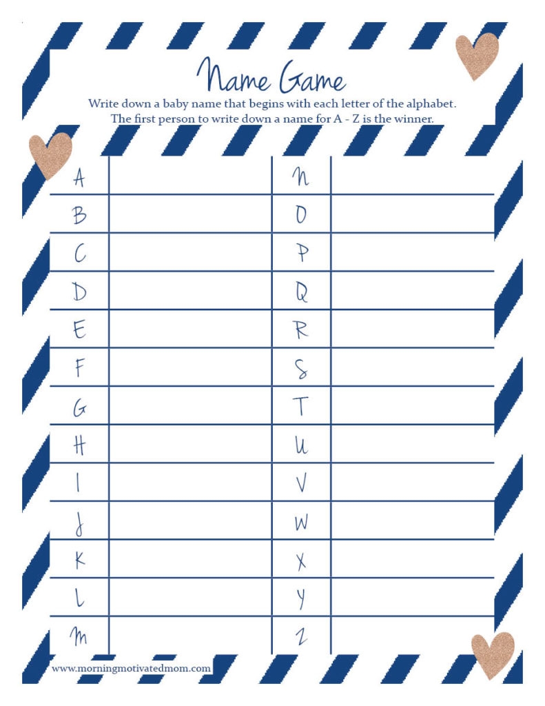 Baby Shower Scattergories Game Morning Motivated Mom
