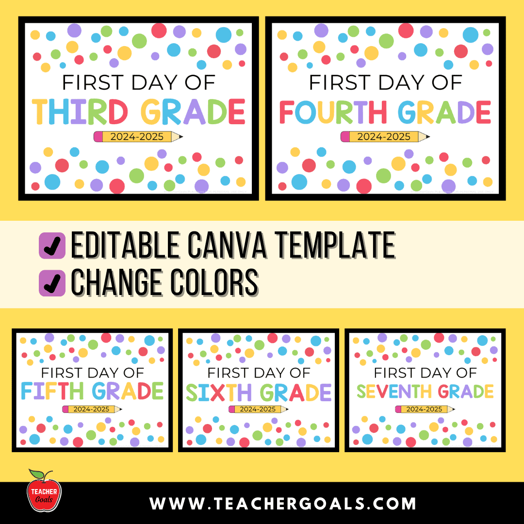 Back To School 2024 2025 Printable First Day Of School Signs