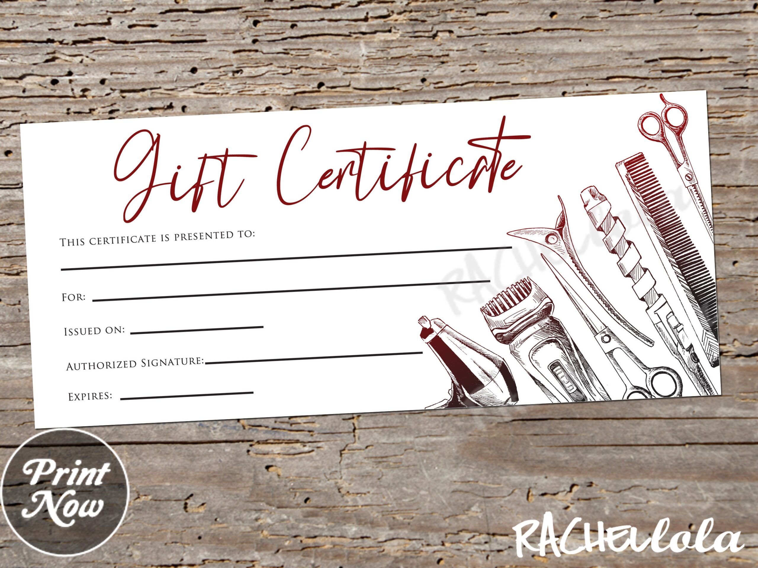 Printable Avon Gift Certificate Template