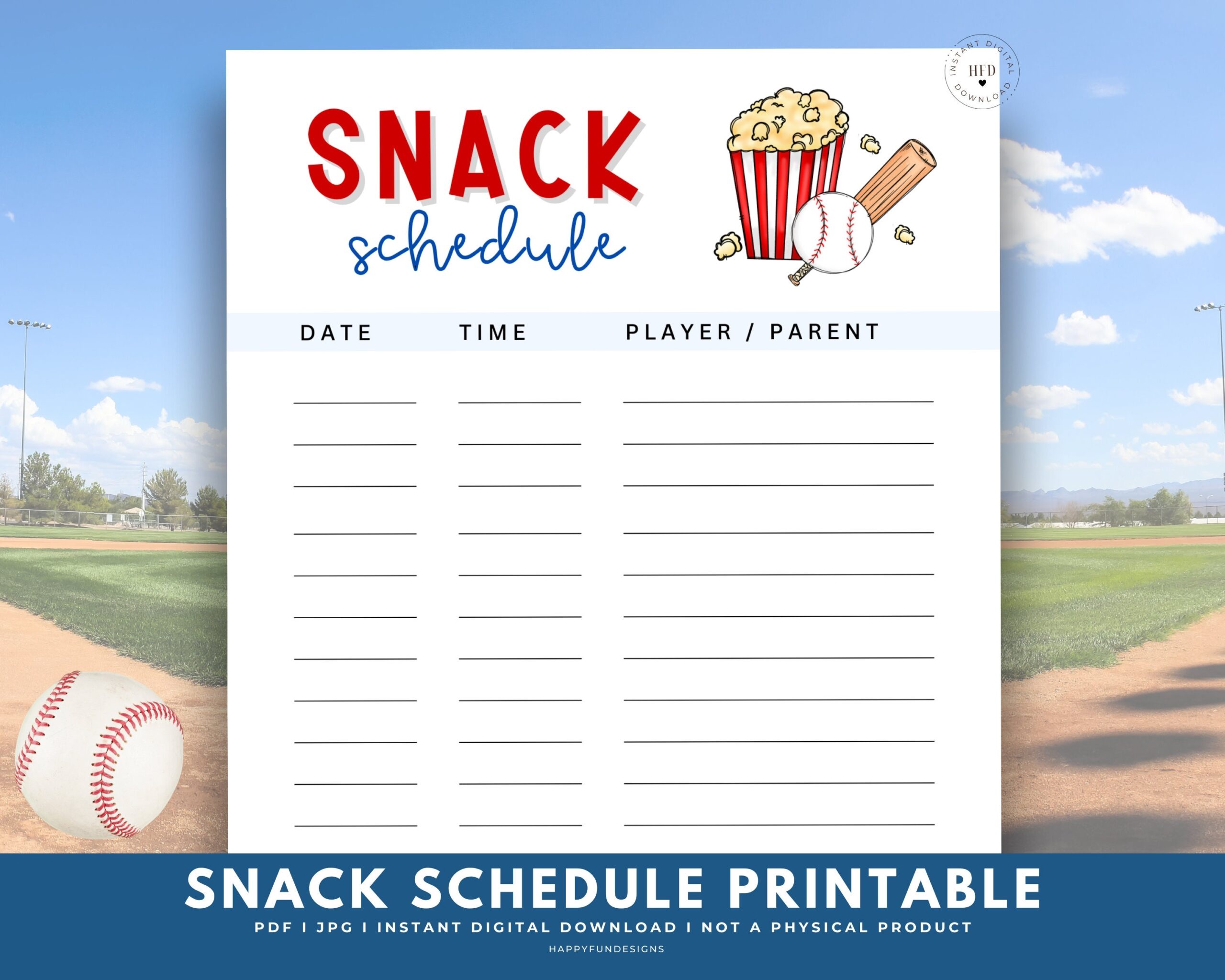 Baseball Snack Schedule Printable Baseball Snack Sign Up Sheet Little League Baseball Tball Snack List Baseball Team Mom Binder Printable Etsy