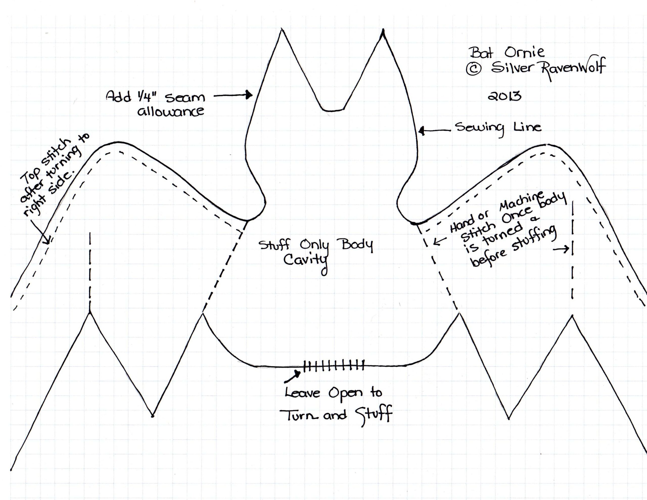 Bat Plush Pattern Free Clearance