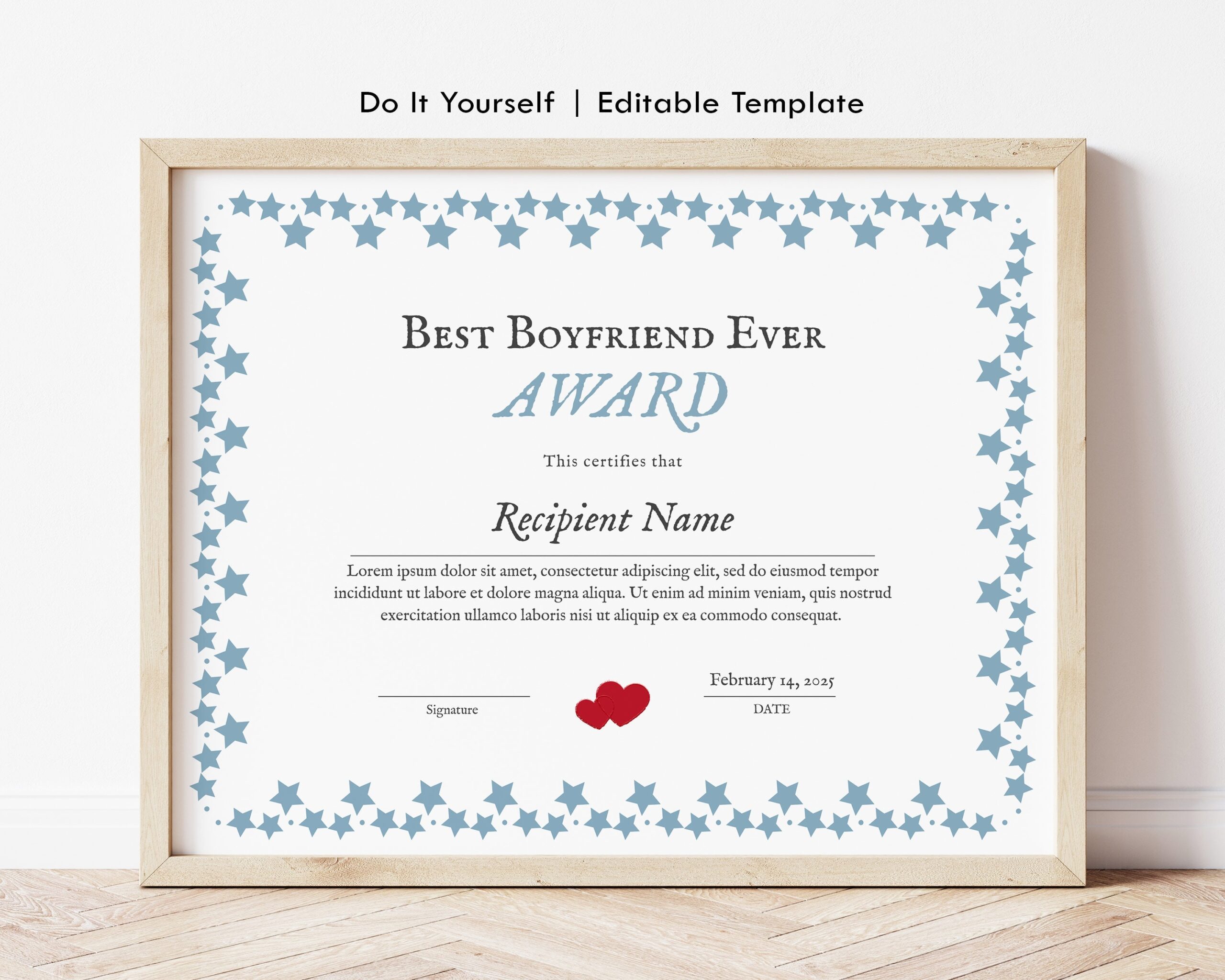 Boyfriend Certificate Free Printable