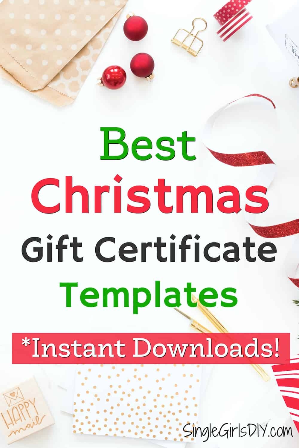 Best Christmas Gift Certificate Template Downloads 2024 Single Girl s DIY