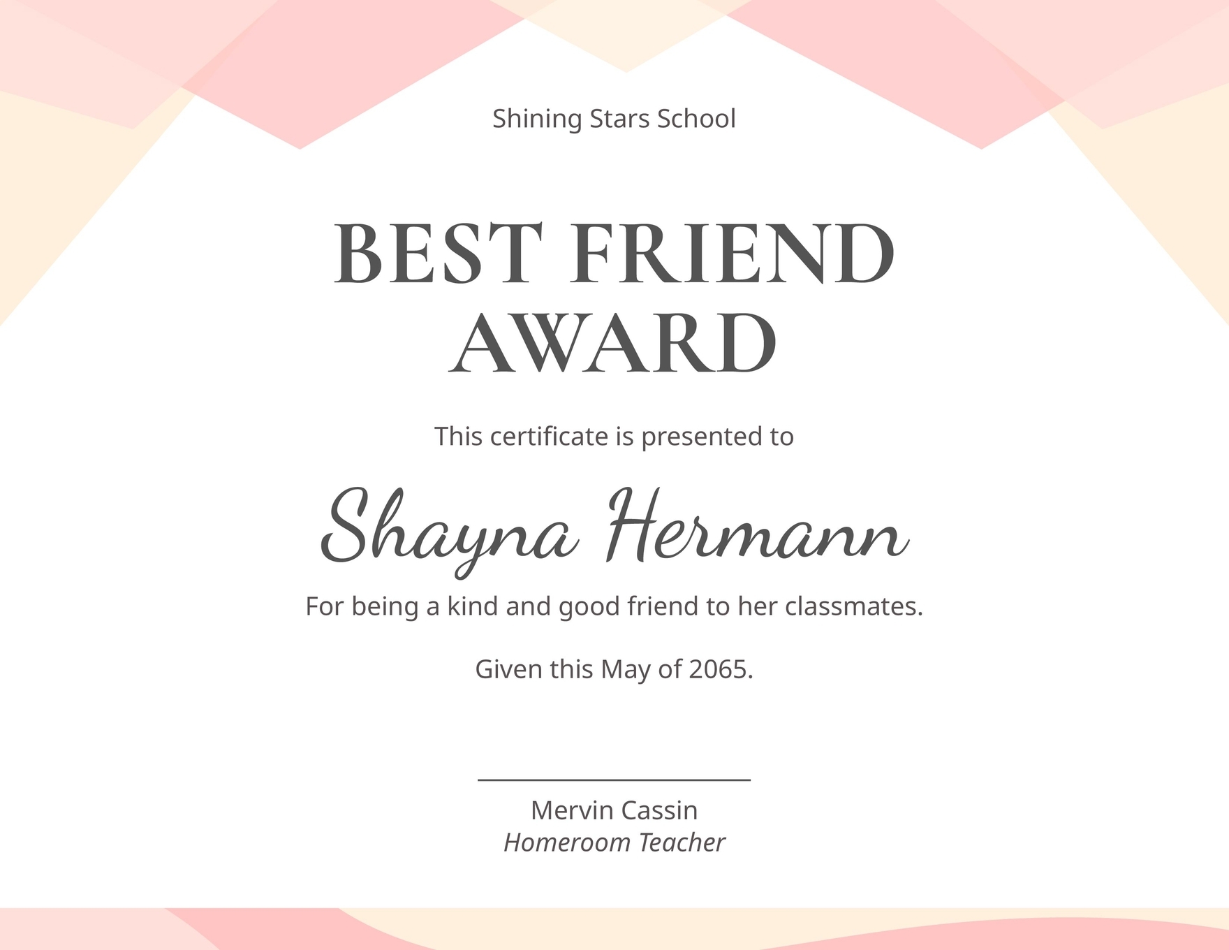 Best Class Friend Certificate Template In Illustrator PSD Word Pages Download Template