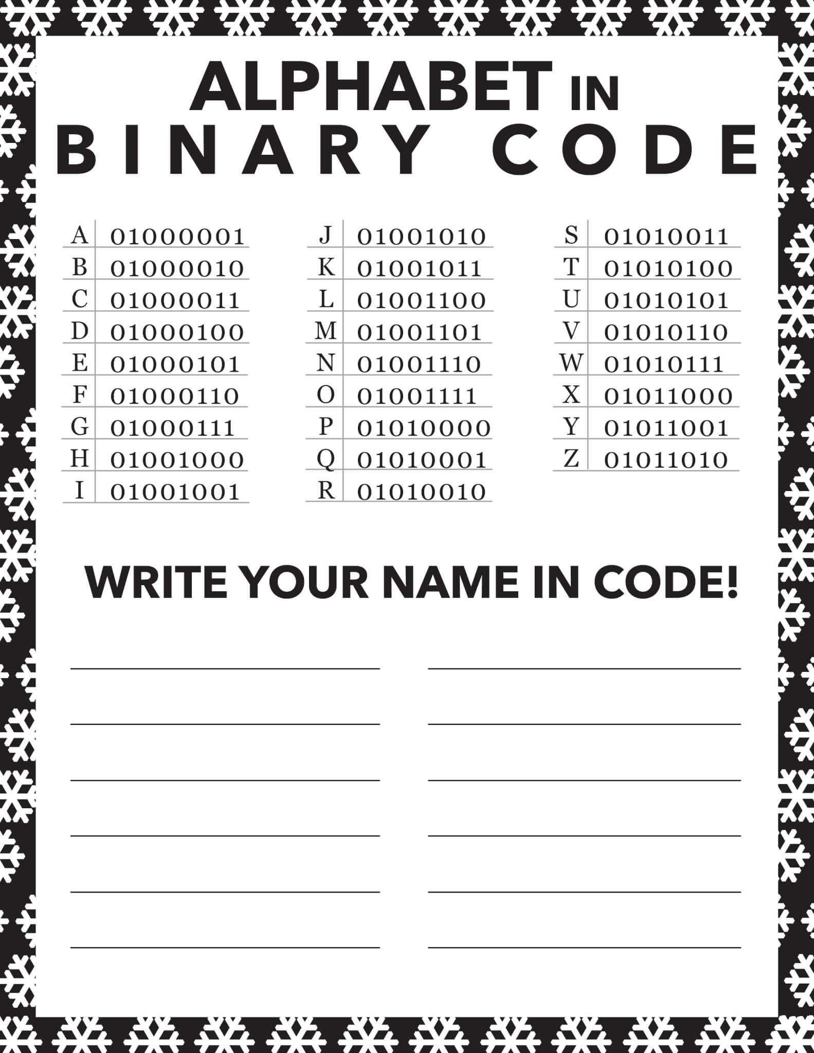 Binary Code Christmas Ornament Little Bins For Little Hands Worksheets Library