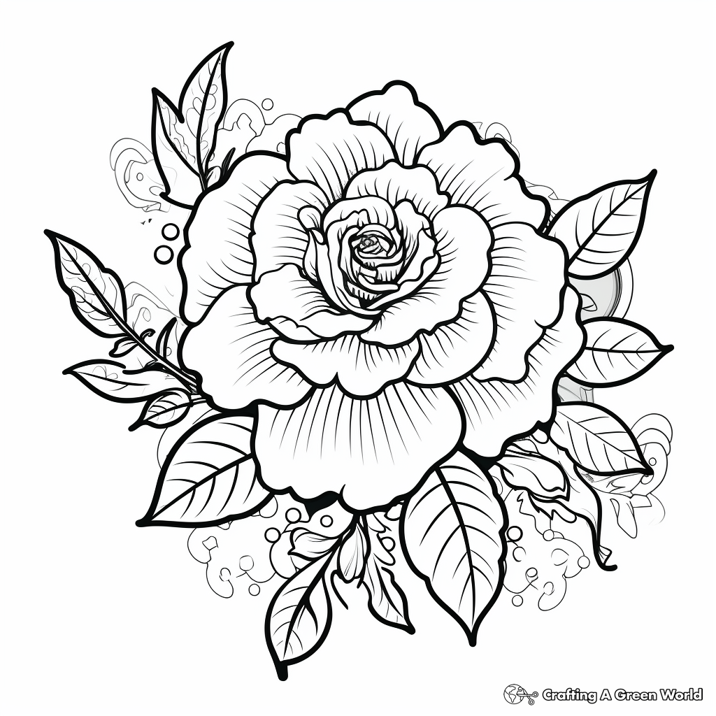 Black White Flowers Coloring Pages Free Printable 