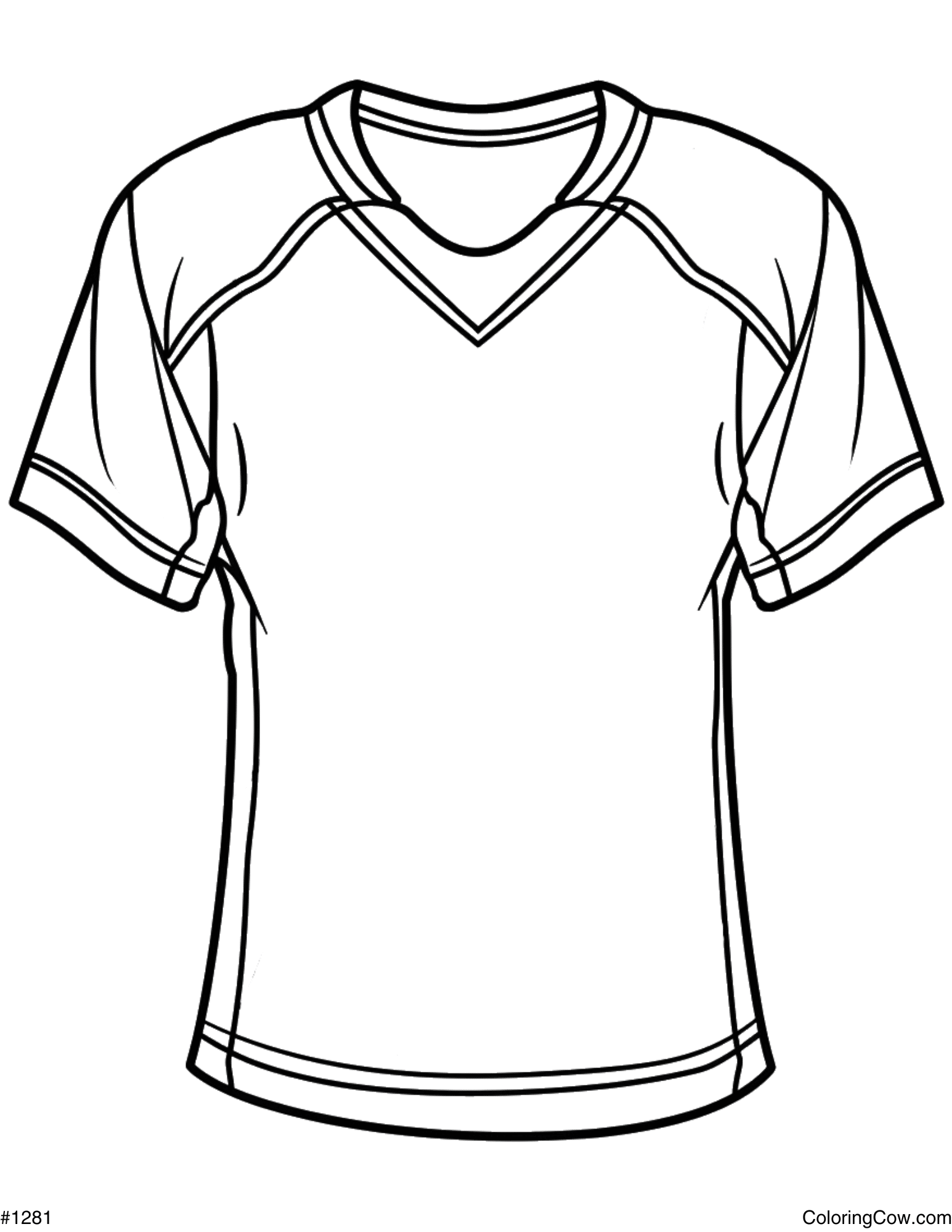 Blank Football Jersey Coloring Page