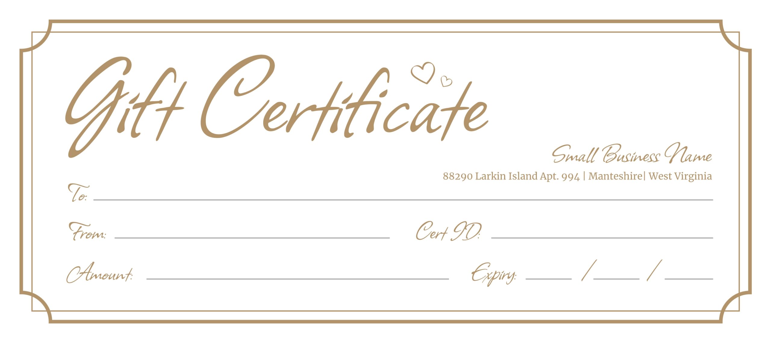 Blank Christmas Gift Certificate Free Printable
