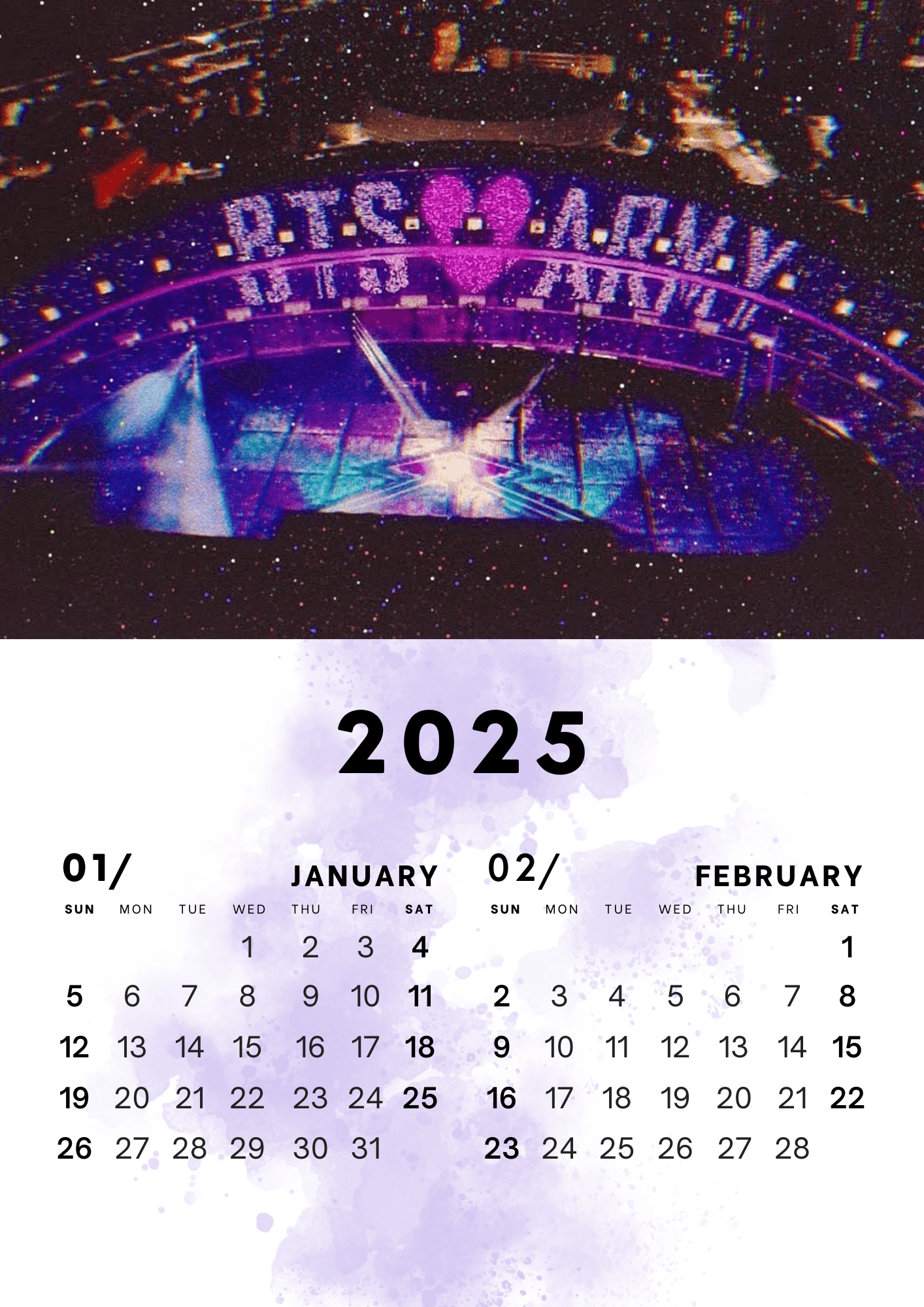 BTS Calendar 2025 Editable By P1sodigitalandprintservices Raket PH