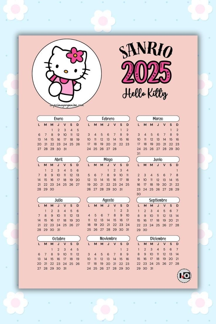 Calendario 2025 Hello Kitty
