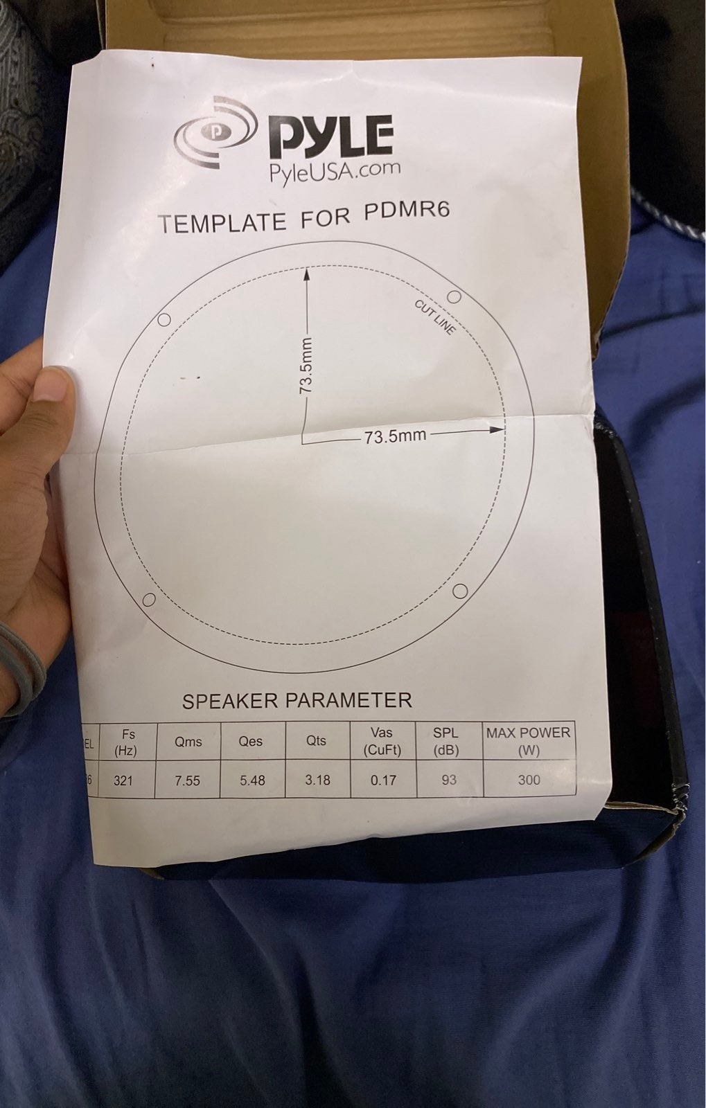 Printable 6x9 Speaker Cutout Template
